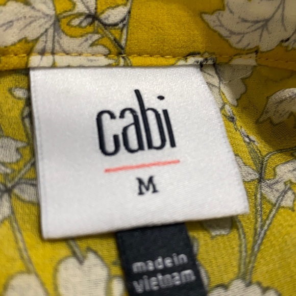 CAbi 5713 Yellow Gather Blouse Size Medium EUC - Picture 8 of 10